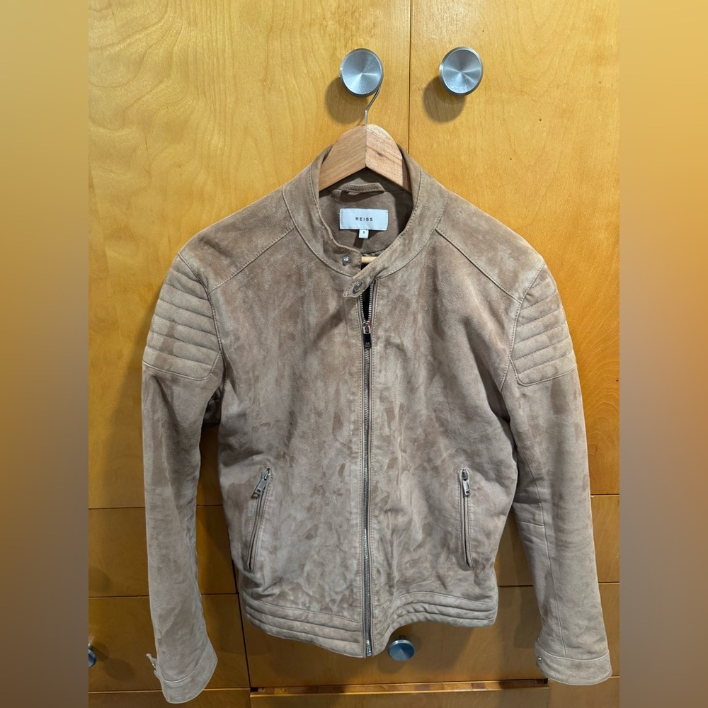 Reiss Cafe Racer jacket suede- small